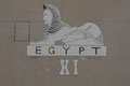Blast wall mural, 11 (Sphinx) Battery insignia, dating from Operation TELIC 11, 2009