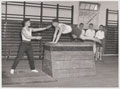 Welsh Guards training in a gymnasium, 1950s