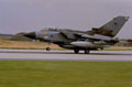 A Royal Air Force (RAF) Tornado departs on a raid, 1999