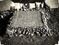 'The Cookies', the badge of the 13th Frontier Force Rifles marked out on earth in stones or shells at Khwaja Khizar camp