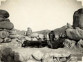 'Civilizing influence', Vickers machine gun position, North West Frontier, 1936