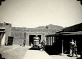 '"Open the gates and loose the grey monster" A.C. going on patrol', Crossley armoured car leaving the fort at Dosalli, North West Frontier, India, 1937