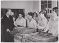 Secretary of State for War, John Profumo, visits Women's Royal Army Corps personnel, 1962 (c)