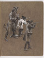 Study for the oil painting by William Barns Wollen, 'The Battle of Lexington 1775'