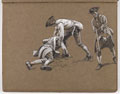 Study for the oil painting by William Barns Wollen, 'The Battle of Lexington 1775'