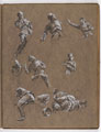 Studies of mounted German artillerymen, 1917 (c)