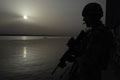 British soldier providing security at Umm Qasr, Iraq, 2009