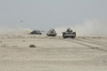 Challenger 2 main battle tanks, The Queen's Royal Hussars, in Iraq, 2009