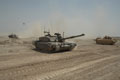 Challenger 2 main battle tanks, The Queen's Royal Hussars, in Iraq, 2009