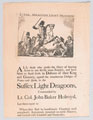 Recruiting poster for Lieutenant-Colonel Holroyd's Light Dragoons, 1780 (c)