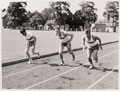 British soldiers competing on a running track, 1950 (c)-1969 (c)