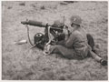 British soldiers training with the Vickers machine gun