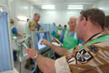 Checking a patient's x-rays at Camp Bastion Hospital, 2008 (c)