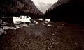 Tented camp in mountainous landscape, India, 1910 (c)
