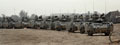 Column of Warrior armoured fighting vehicle, 19 Light Brigade, Basra, Iraq, 2007