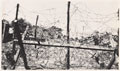 Barbed wire barricade set up after the earthquake in Quetta in 1935