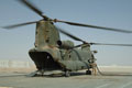 Chinook helicopter from Joint Helicopter Force (Afghanistan) being refuelled at Camp Bastion, Afghanistan, 2008