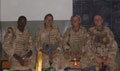 Sergeant Chantelle Taylor (second right), Royal Army Medical Corps, with some of her comrades, 2008