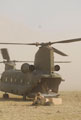 CH47 Chinook helicopter delivering supplies, Afghanistan, 2008