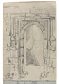 Sketch of a stone doorway, no date