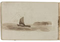 Sketch of a sailing boat, no date