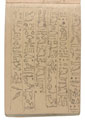 Sketch of ancient Egyptian hieroglyphs, no date