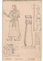 Sketch of ancient Egyptian hieroglyphs and wall paintings, no date