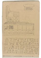 Sketches of ancient Egyptian hieroglyphs and wall paintings, no date
