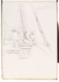 'Waiting for the wind', sketch on a boat, no date