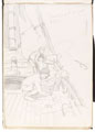 Sketch on a boat, no date