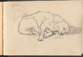Sketch of a sleeping dog, 1879 (c)