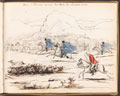 'How - the rear guard hunted the wounded buck', India, 1858