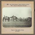 'Gun Detachment, Heavy Battery (40 Pr M.L. Gun) in Elephant Draught.', 1897