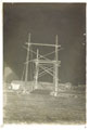 Temporary bridge constructed by the Suffolk Royal Garrison Artillery (Militia), glass negative, 1905 (c)