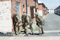Soldiers from the Royal Anglian Regiment engaged in urban warfare training, Lydd Ranges, 2017