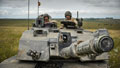 A Challenger 2 tank, Exercise LION STRIKE, Salisbury Plain, 2014