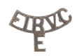 Shoulder title, Engineer Company, East Indian Railway Volunteer Rifle Corps, 1892