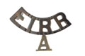 Shoulder title, 'A' Company East Indian Railway Regiment, 1920-1926 (c)