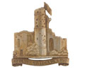 Helmet badge, Lucknow Volunteer Rifle Corps, 1903-1917