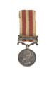 Miniature medal, Indian Mutiny Medal 1857-58, with clasp, 'Central India', Captain John Grant Malcolmson, 3rd Regiment of Bombay Light Cavalry