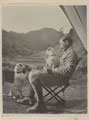 'Jaike, Polly and Pinch', Lieutenant Walter Bagot-Chester with his dogs, 1909 (c)
