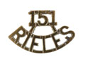 Shoulder title, 3rd Battalion, 151st Punjab Rifles, 1918-1920
