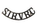 Shoulder title, South Indian Railway Volunteer Rifle Corps, 1884-1895