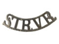 Shoulder title, South Indian Railway Volunteer Rifle Corps, 1895-1920