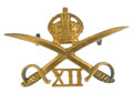 Cap badge, officer, 12th Cavalry, 1901-1922