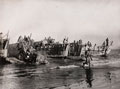 Troops moving ashore from landing craft, Akyab, 1944
