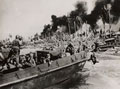 Australian troops landing on Balikpapan, south east Borneo, April 1945