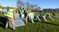 Flood defence training, Exercise Wessex Teal, Bulford, near Salisbury Plain, Wiltshire, 2016