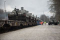 Challenger 2 tanks of The Queen's Royal Hussars transported by rail, Germany, 2017