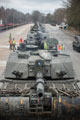 Challenger 2 tanks of The Queen's Royal Hussars transported by rail, Germany, 2017